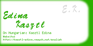 edina kasztl business card